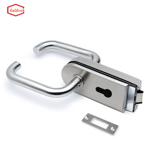 High Quality Stainless Steel 304 Studio Glass Door Lock with U Shape Door Handeset B404