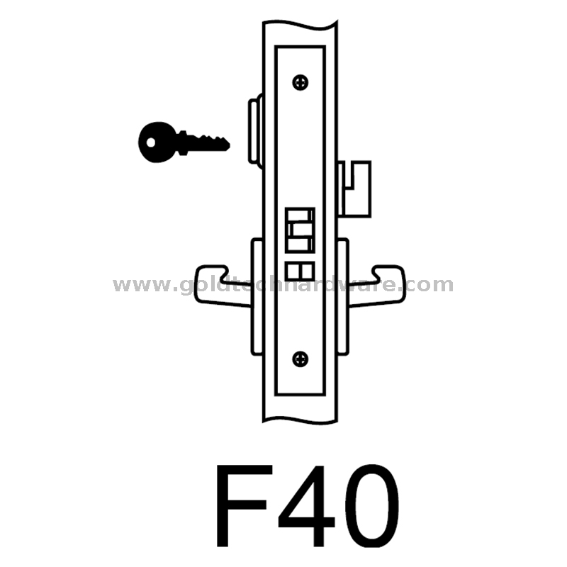 F40 Office Function American ANSI/BHMA A156.13 UL Listed Mortise